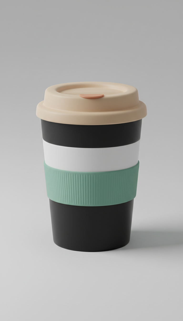 Reusable Matte Black Cup